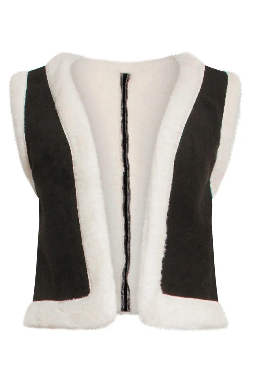 24707  Suedine Gilet | Black