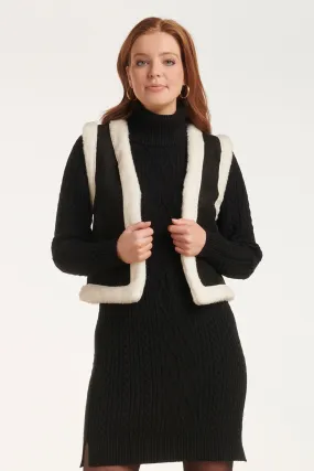 24707  Suedine Gilet | Black