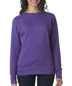 72000L Anvil Ladies' Mid-Scoop French Terry Fleece Heather Purple