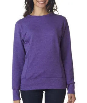 72000L Anvil Ladies' Mid-Scoop French Terry Fleece Heather Purple