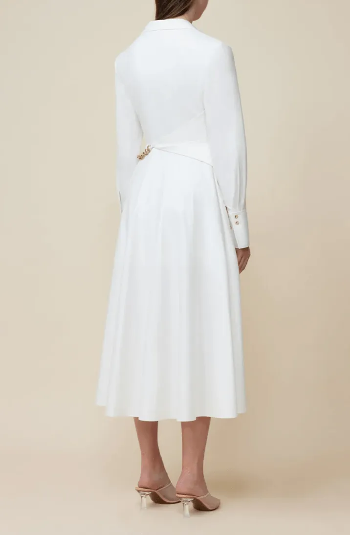 Acler Kirtling Midi Dress in Ivory
