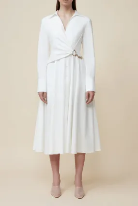 Acler Kirtling Midi Dress in Ivory