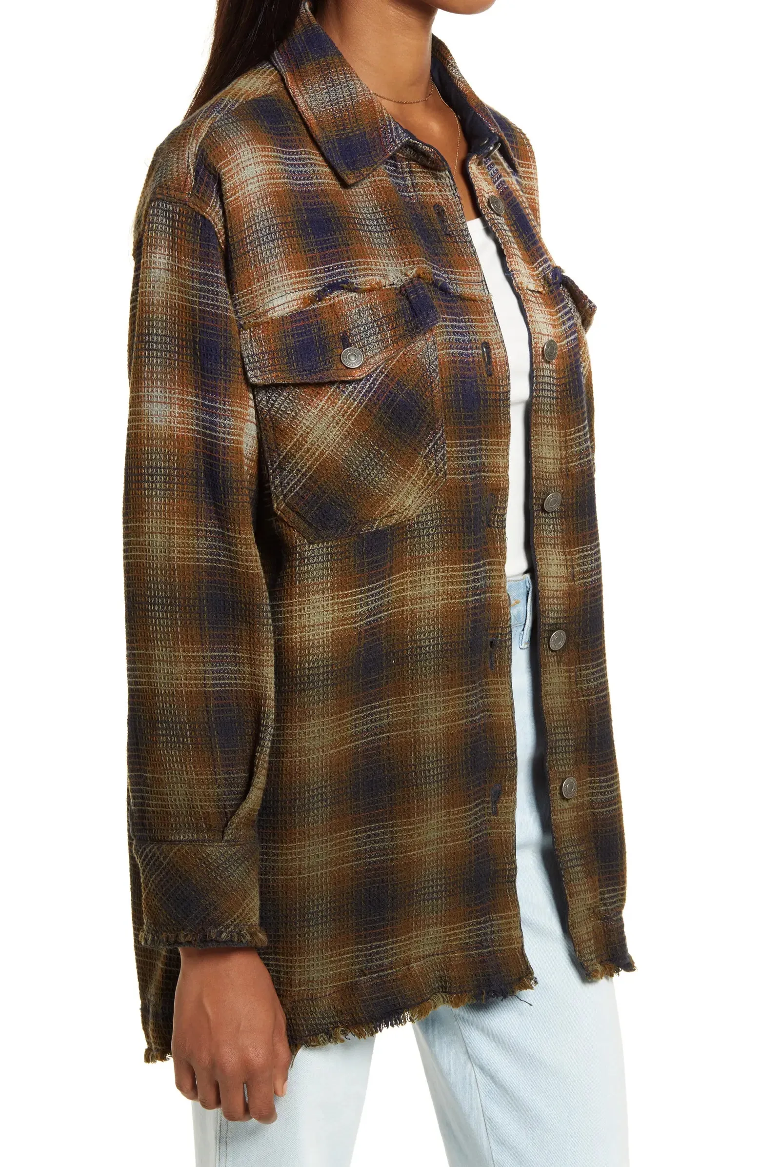 Anneli Plaid Shirt Jacket