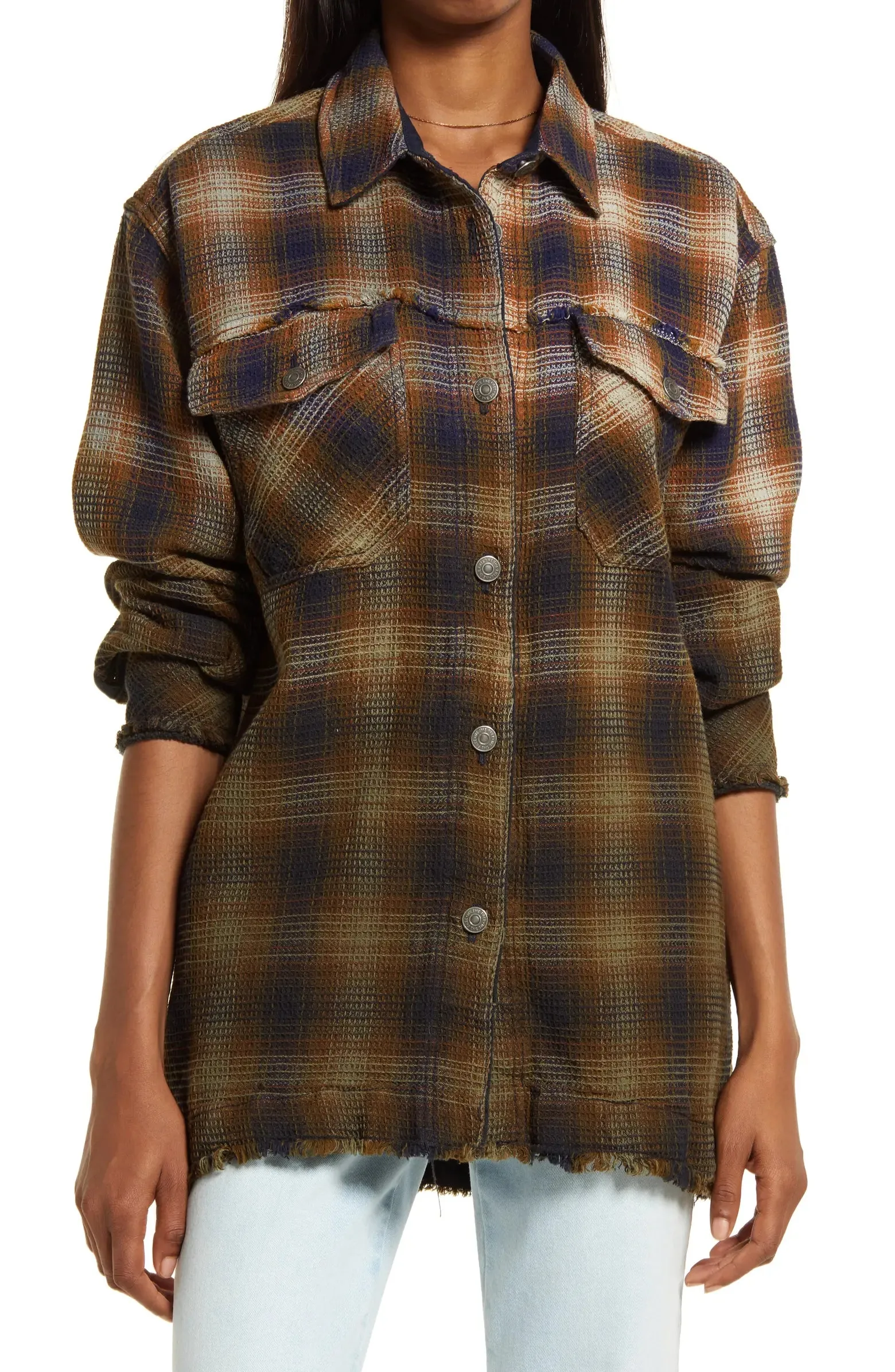 Anneli Plaid Shirt Jacket