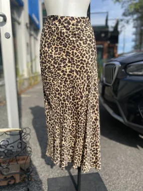 Anthropologie satin midi skirt 10