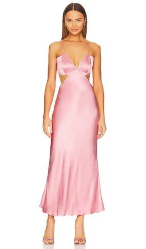 Bardot Rome Diamonte Slip Dress in Blush