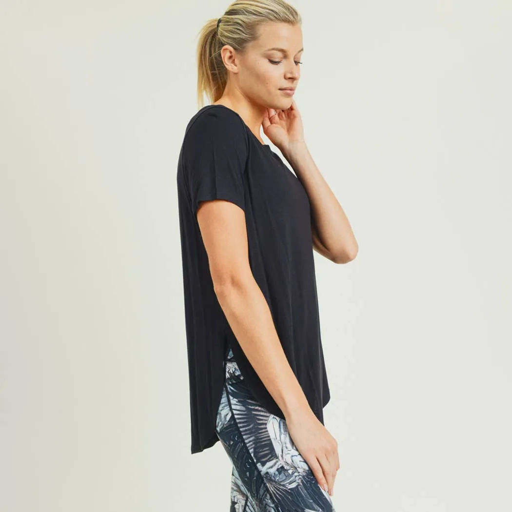 Basic Black Athleisure Top