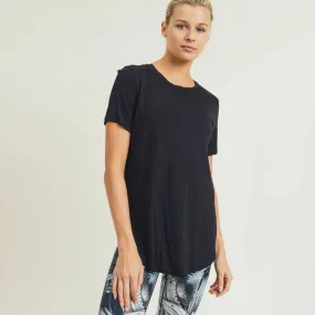Basic Black Athleisure Top