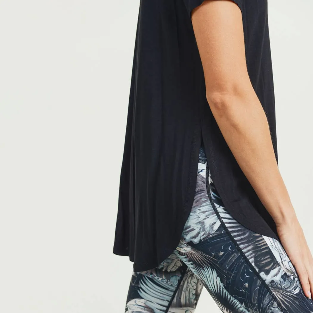 Basic Black Athleisure Top