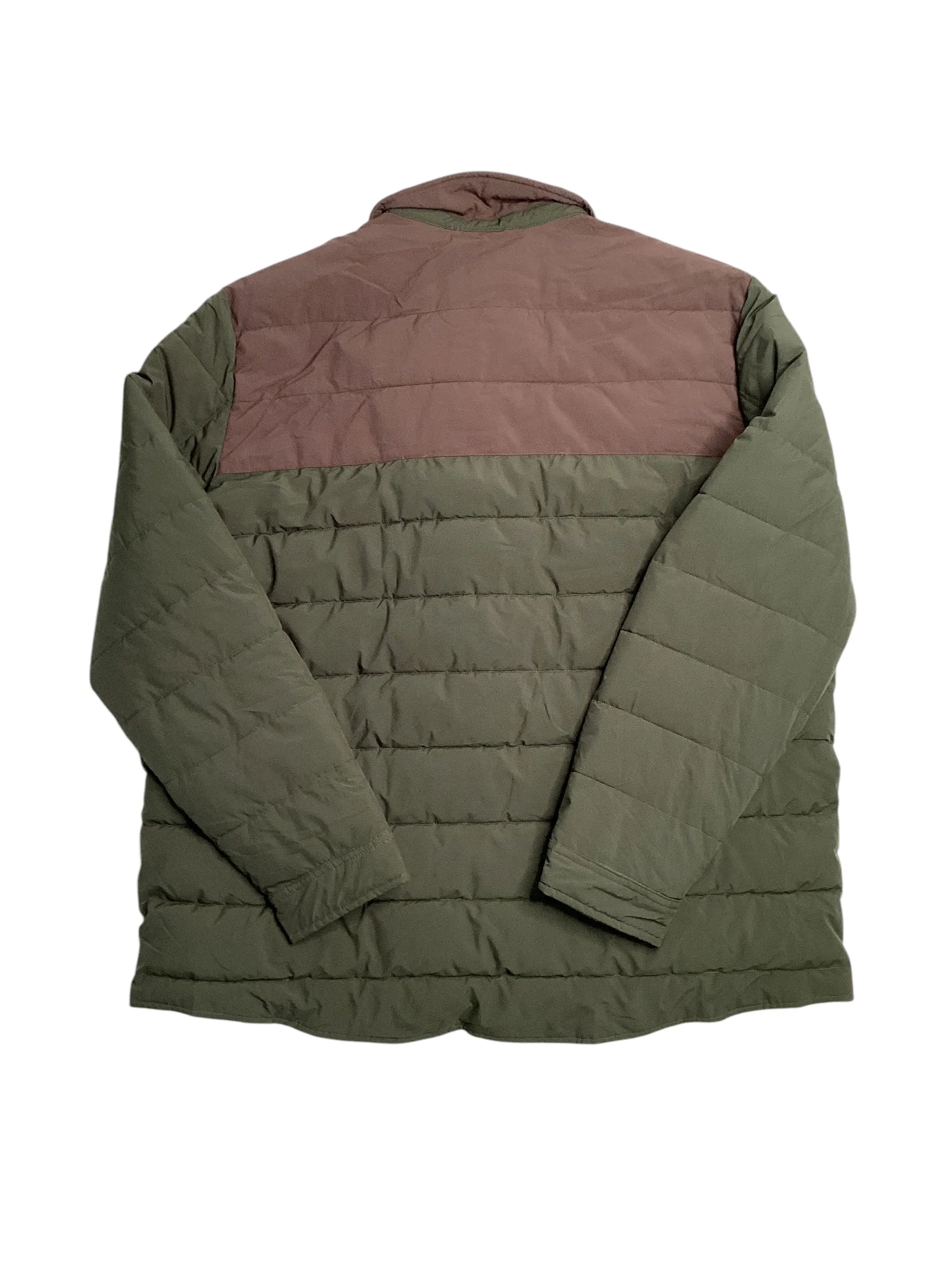 BASS OUTDOOR Men's Colorblocked Padded Shacket Jacket Green 2XL