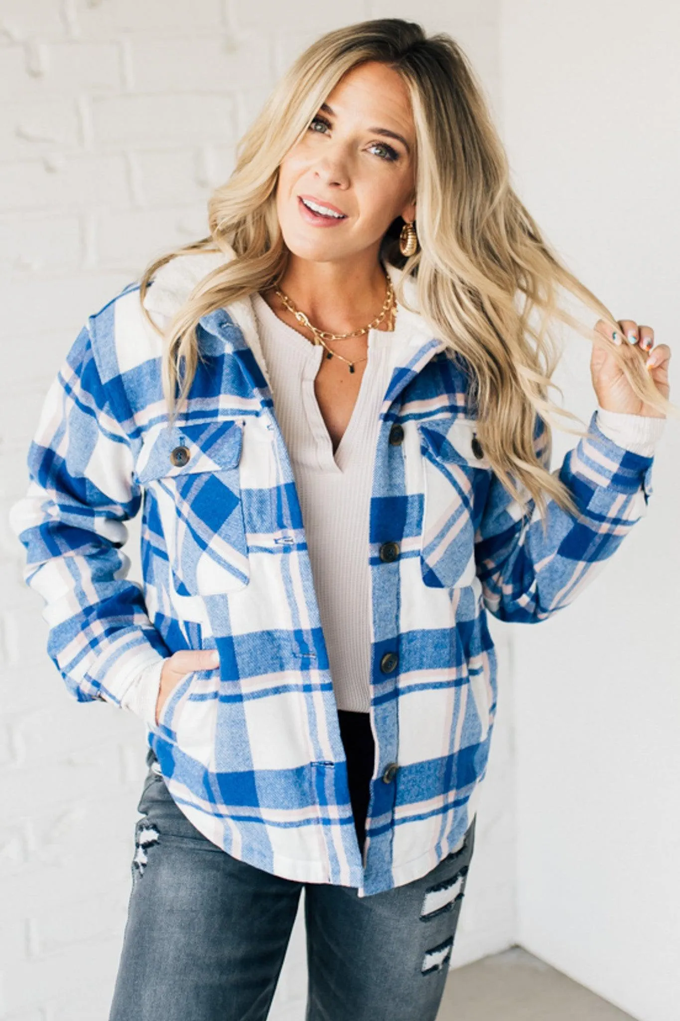 Beck Sherpa Lined Plaid Shacket