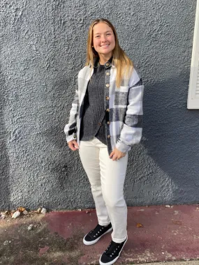 Black & White Plaid Shacket