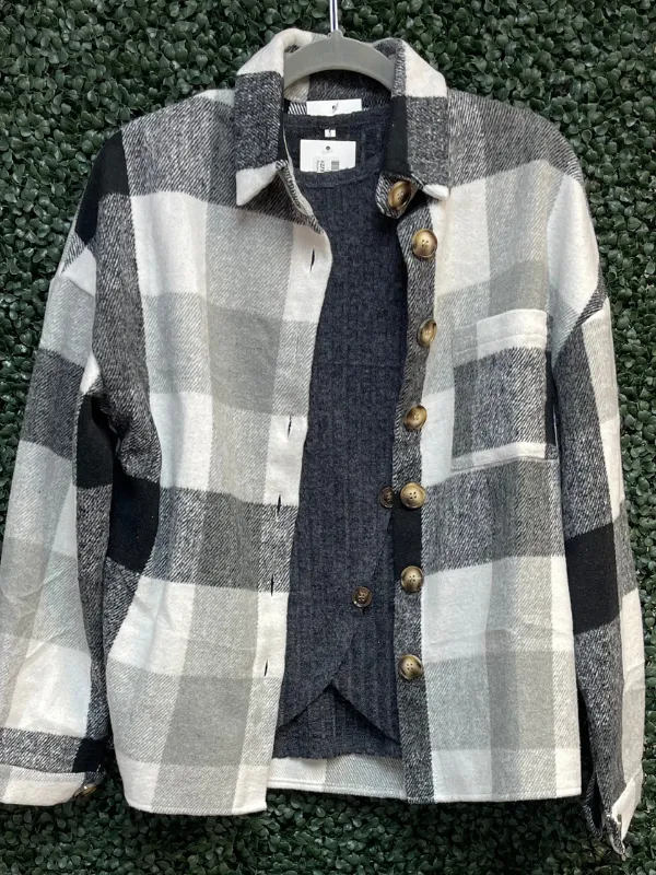 Black & White Plaid Shacket