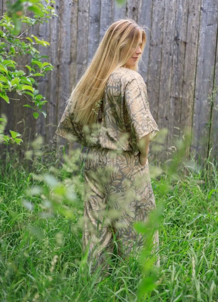 Black Colour - Bcluna Double V-Neck Jumpsuit - Golden Sand