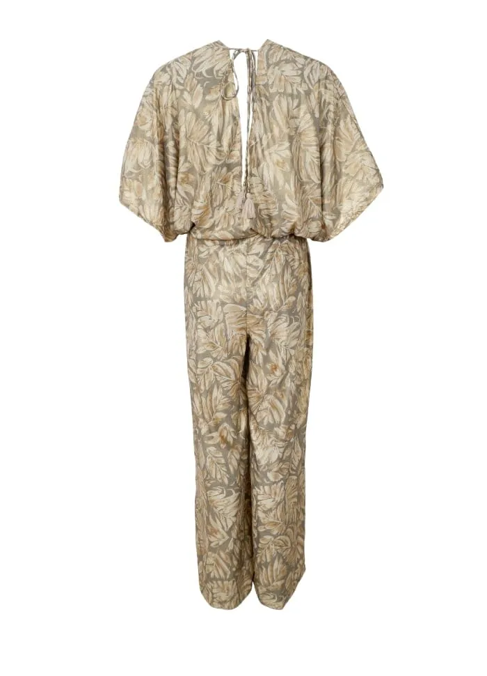 Black Colour - Bcluna Double V-Neck Jumpsuit - Golden Sand