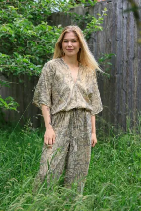 Black Colour - Bcluna Double V-Neck Jumpsuit - Golden Sand