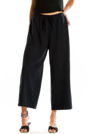 Blue Casual Knit Culottes