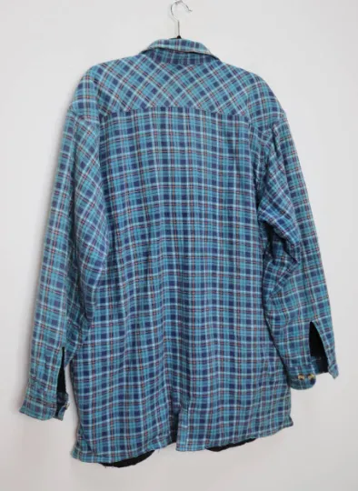 Blue Plaid Flannel Shacket - XL