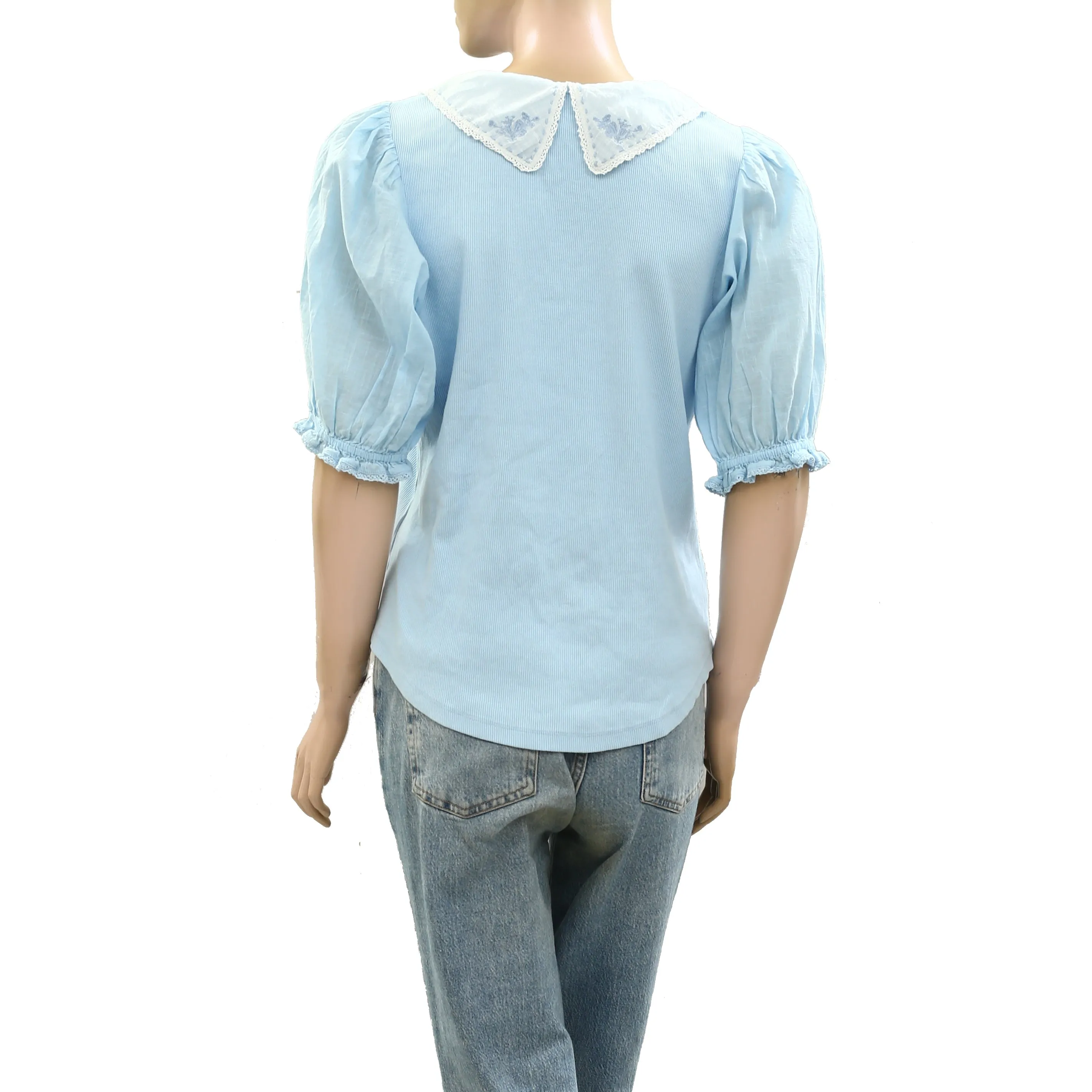 By Anthropologie Short-Sleeve Collared Top