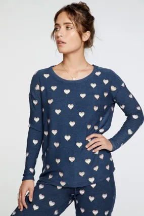 Chaser Beach Hearts Cozy Knit Pullover