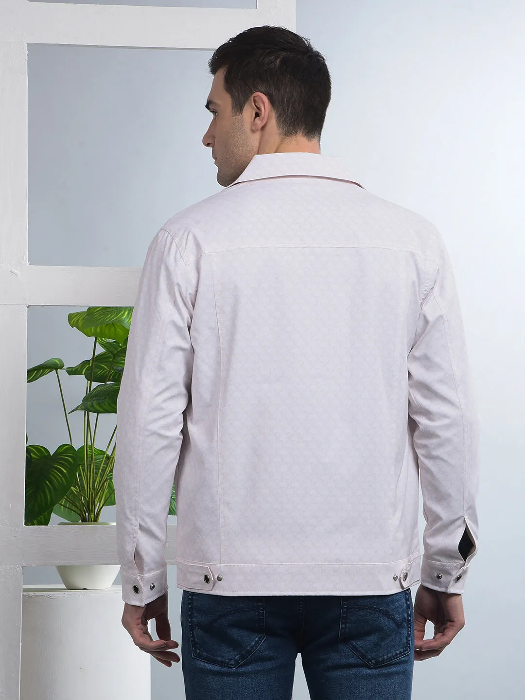 COBB CREAM PRINTED COLLAR SHACKET