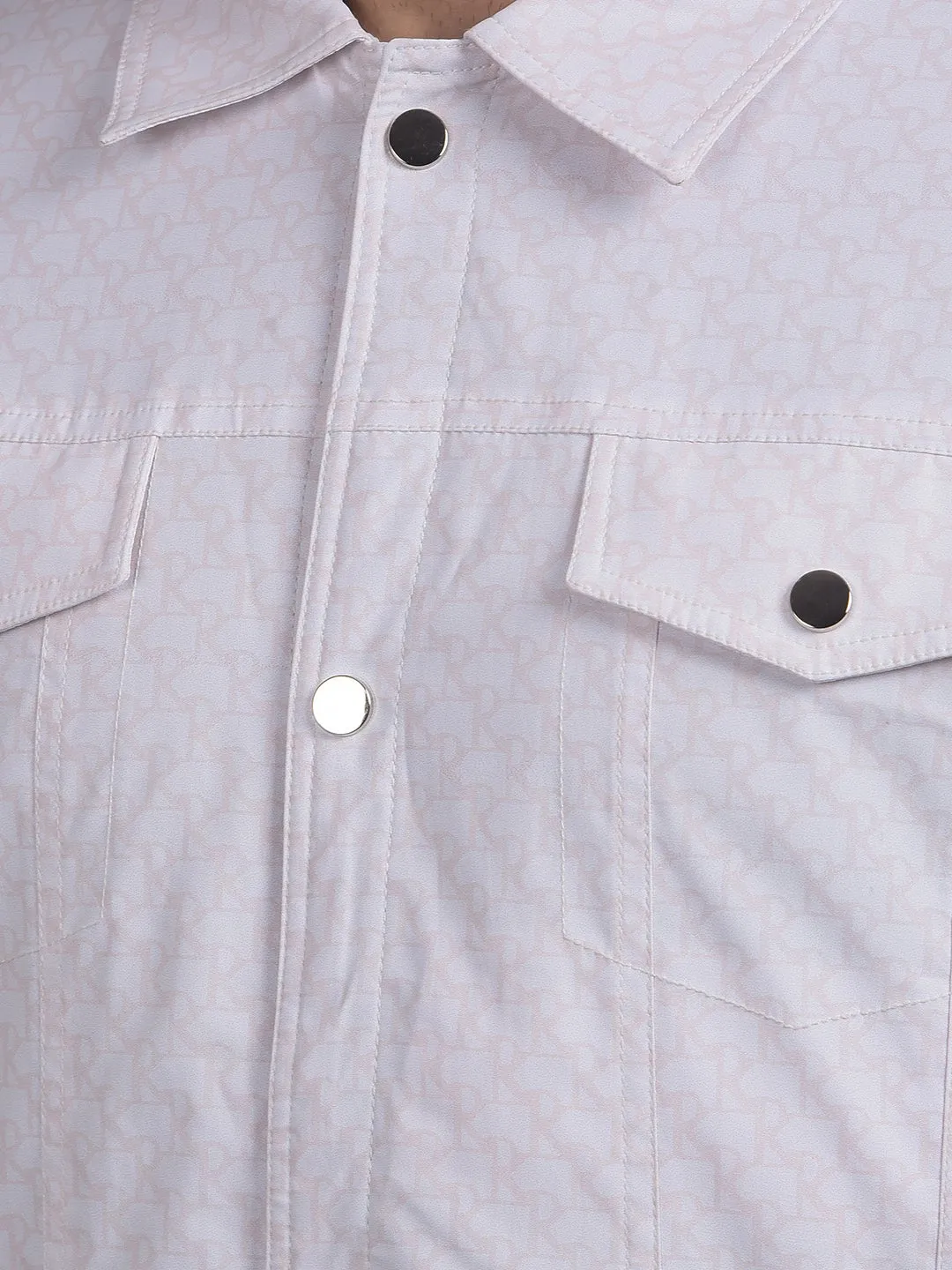 COBB CREAM PRINTED COLLAR SHACKET