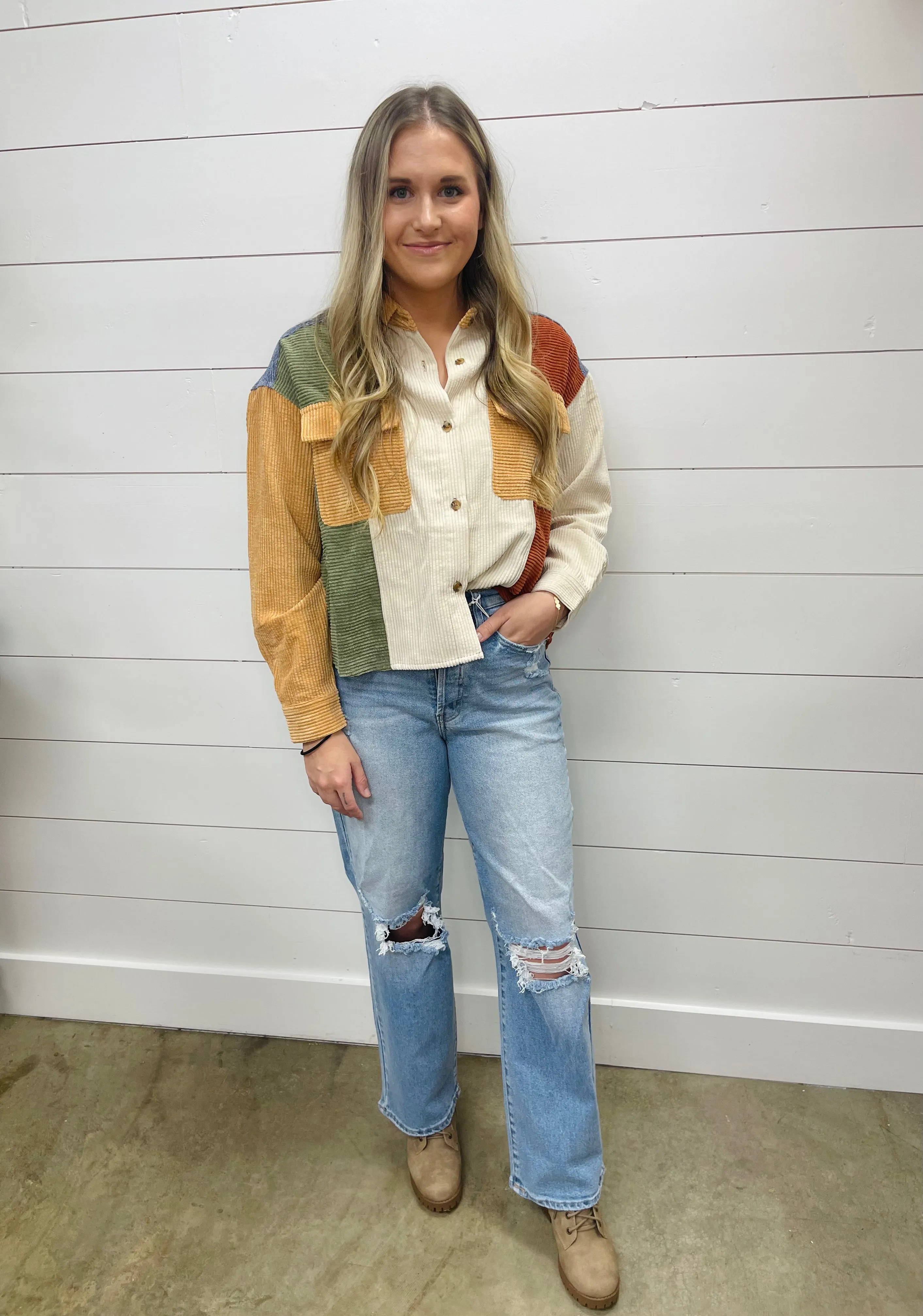 Color Block Cutie Corded Top