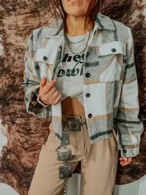 Cropped Danica Grey Shacket