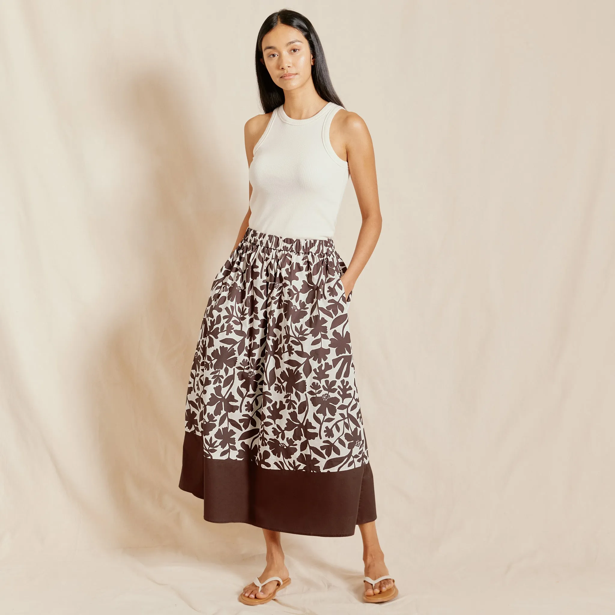 Cut Out Floral Skirt
