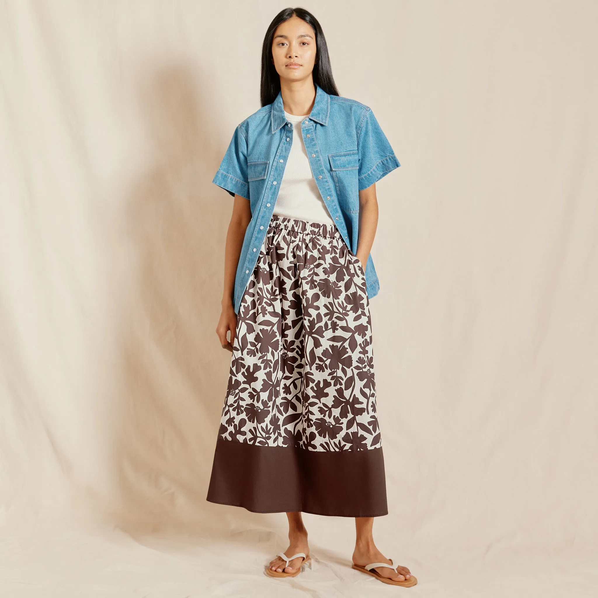 Cut Out Floral Skirt