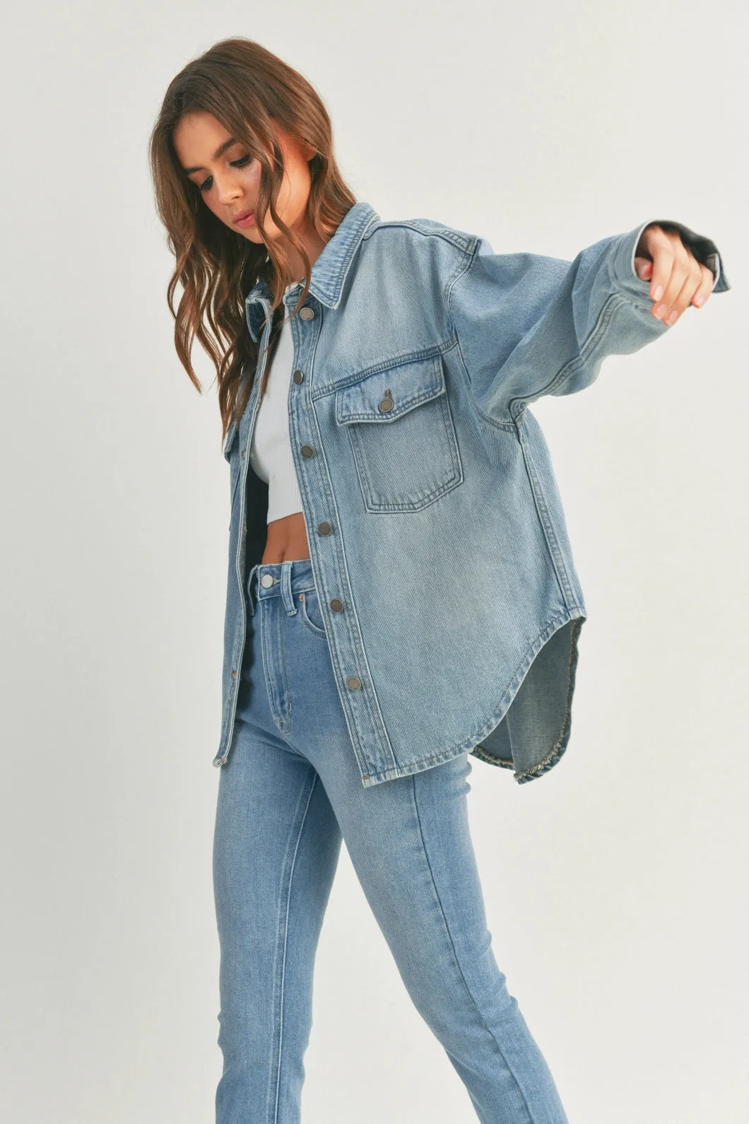 Delayna Denim Shacket