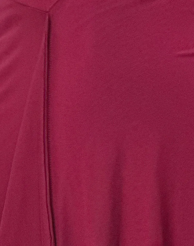 Esmeray Midi Skirt in Burgundy