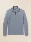 Faherty Movement Quarter Zip Pullover Sweater - Charcoal Stream Stripe