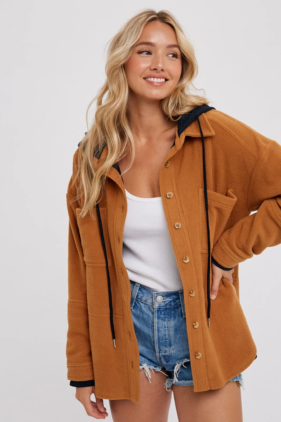 Fleece Hooded Shacket