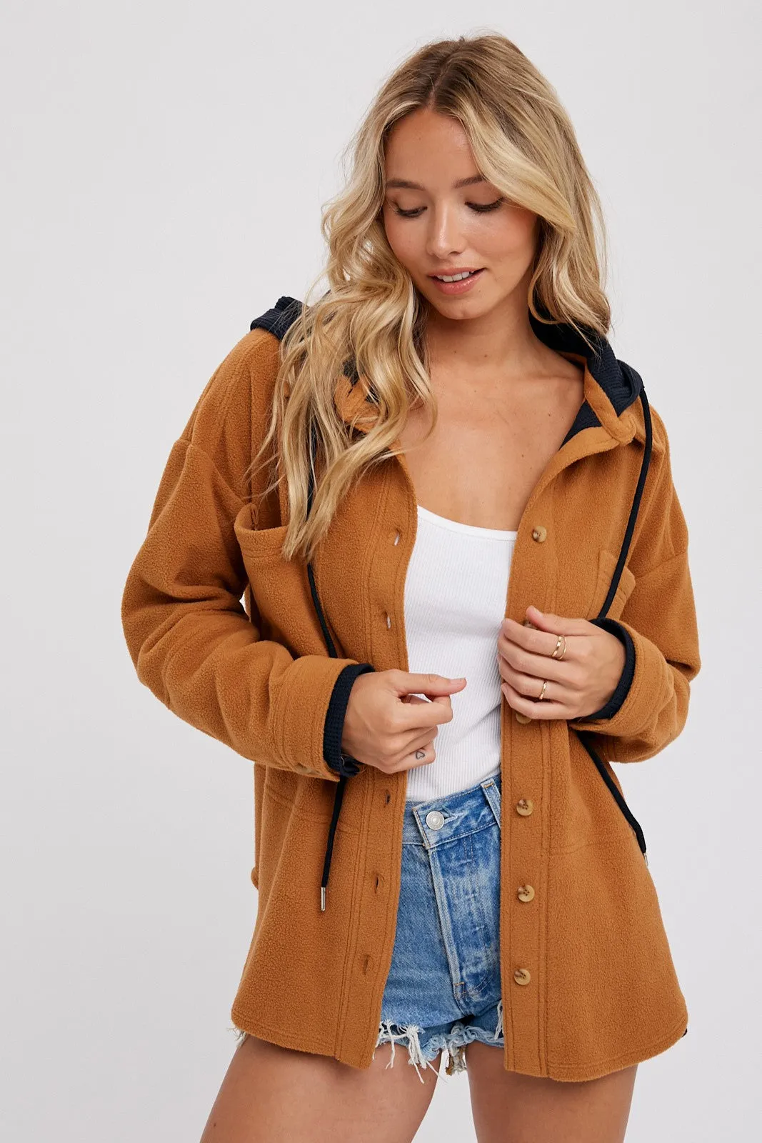 Fleece Hooded Shacket