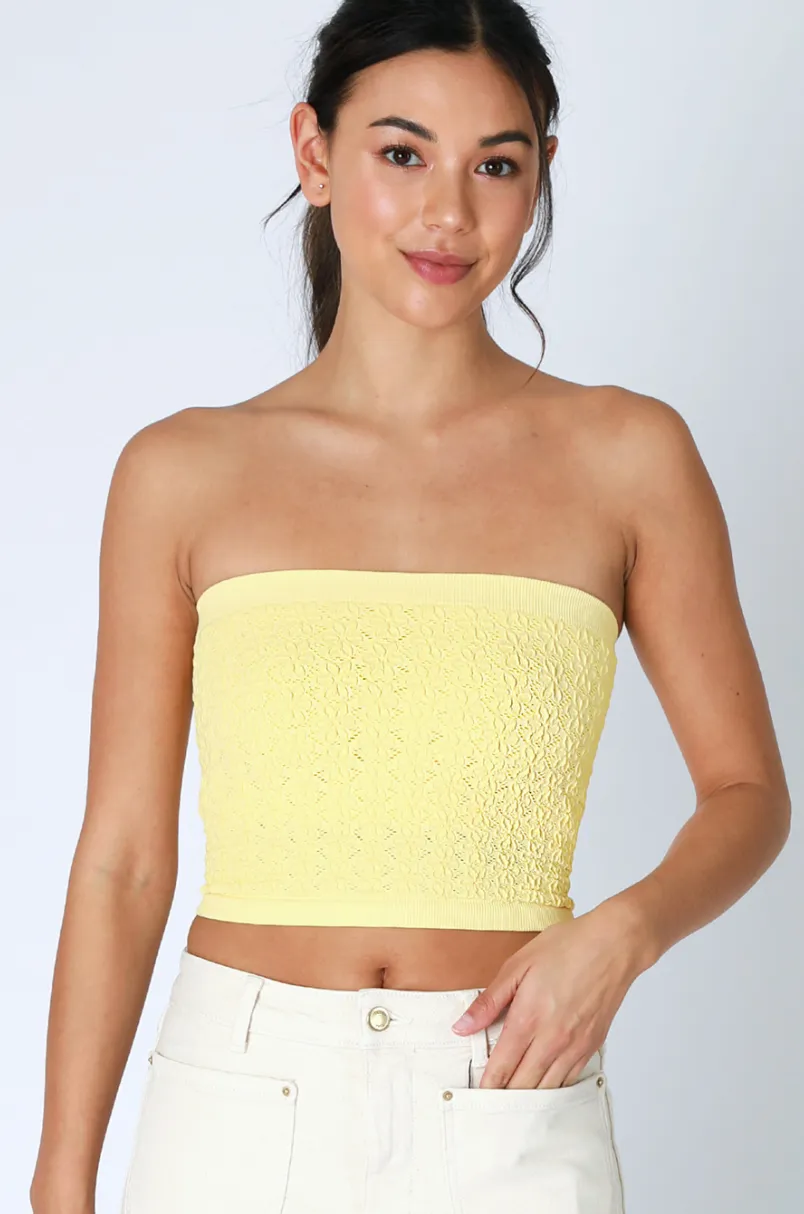 Floral Lace Tube Top