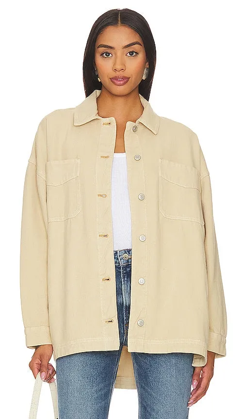 Free People x We The Free Madison City Shacket in Ivory