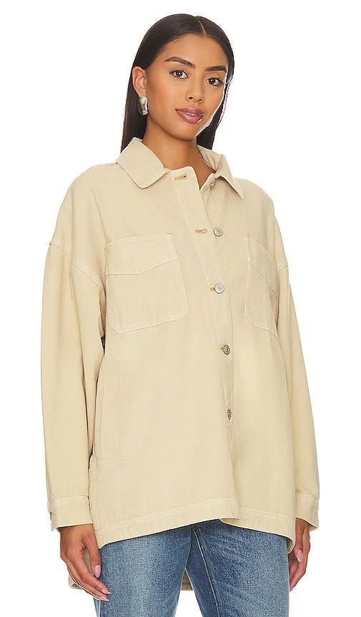 Free People x We The Free Madison City Shacket in Ivory