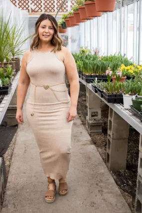 Garland Open Back Midi Dress