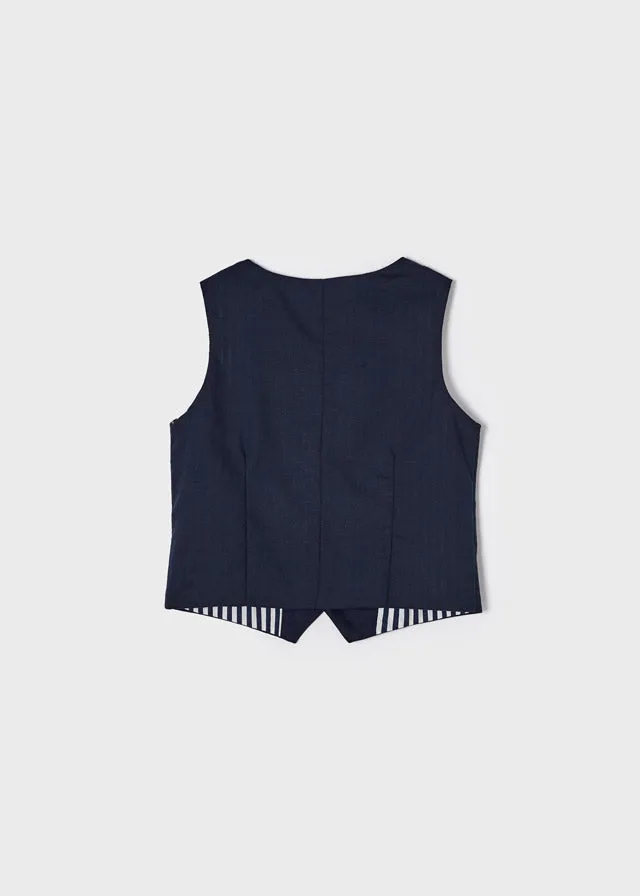 Gilet Lino Tailoring Blu