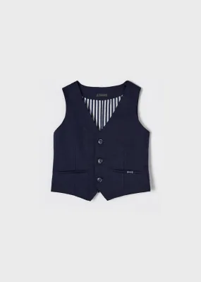 Gilet Lino Tailoring Blu