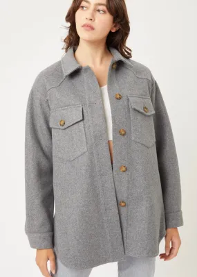 Gray Western Shacket