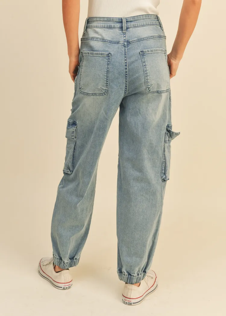 Grayson Denim Utility Jogger Pants
