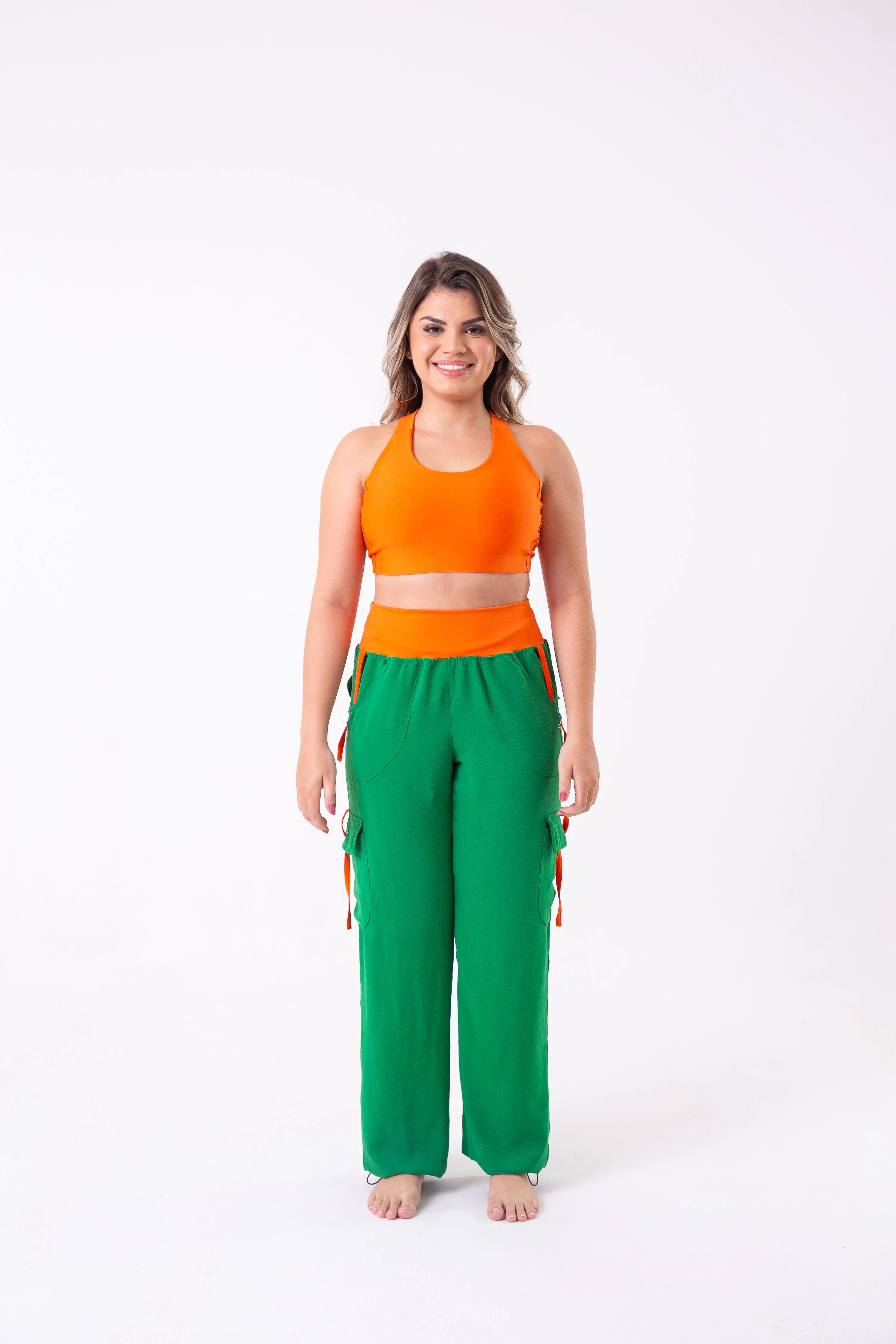 Green & Orange Cargo Pant