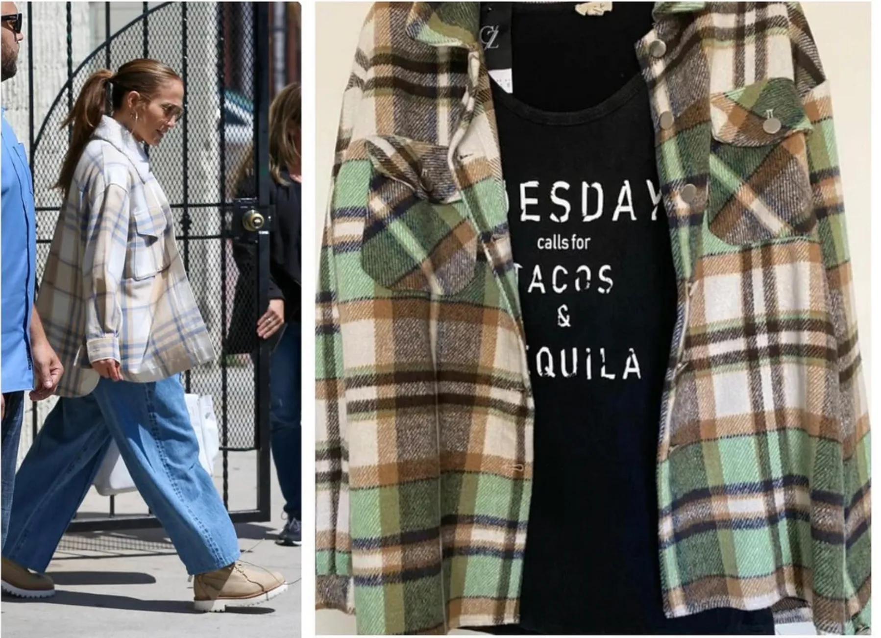 GREEN PLAID SHACKET
