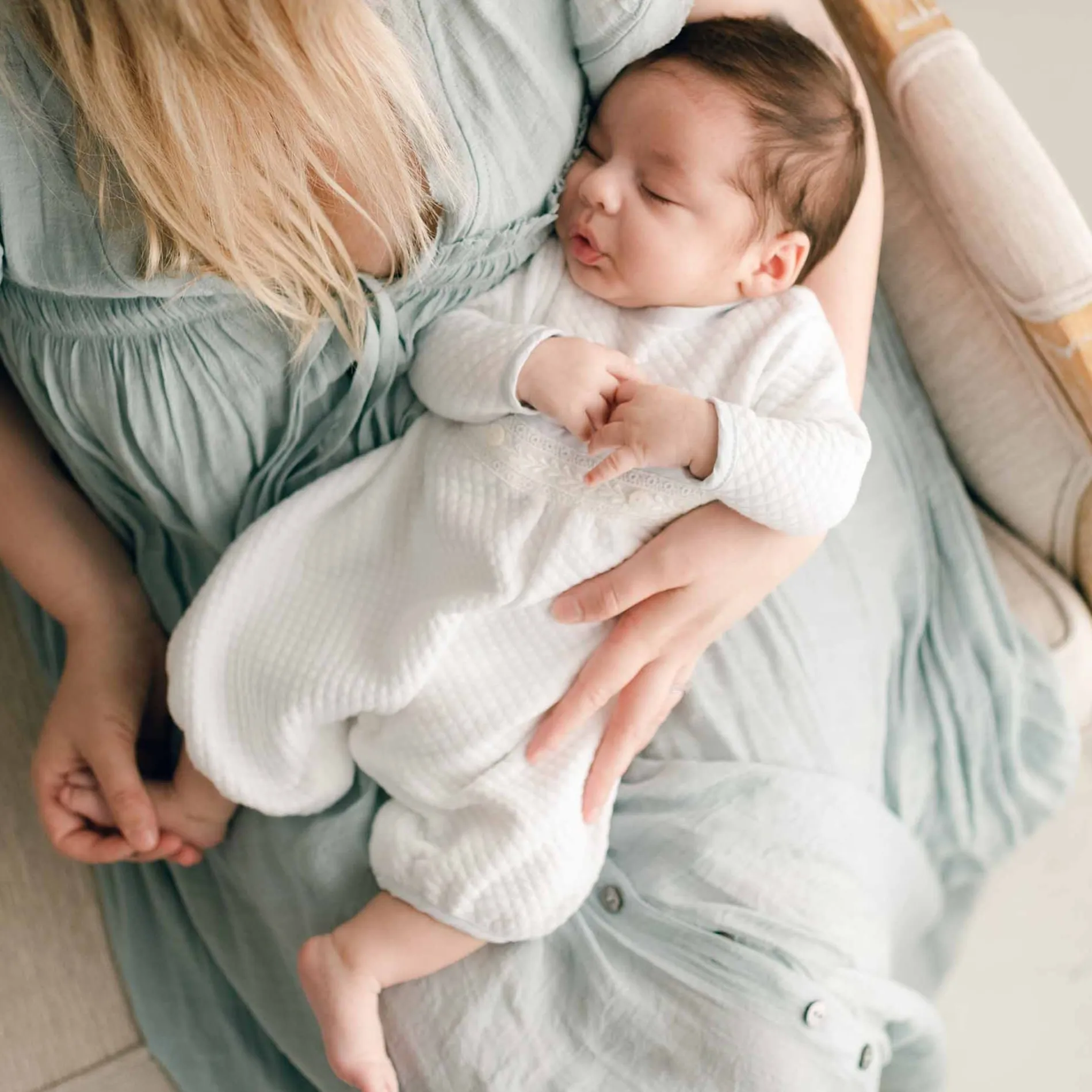 Harrison Newborn Romper | Quilted Cotton