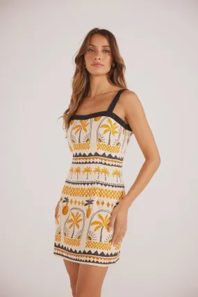 Hestia Mini Dress - Ivory/Gold