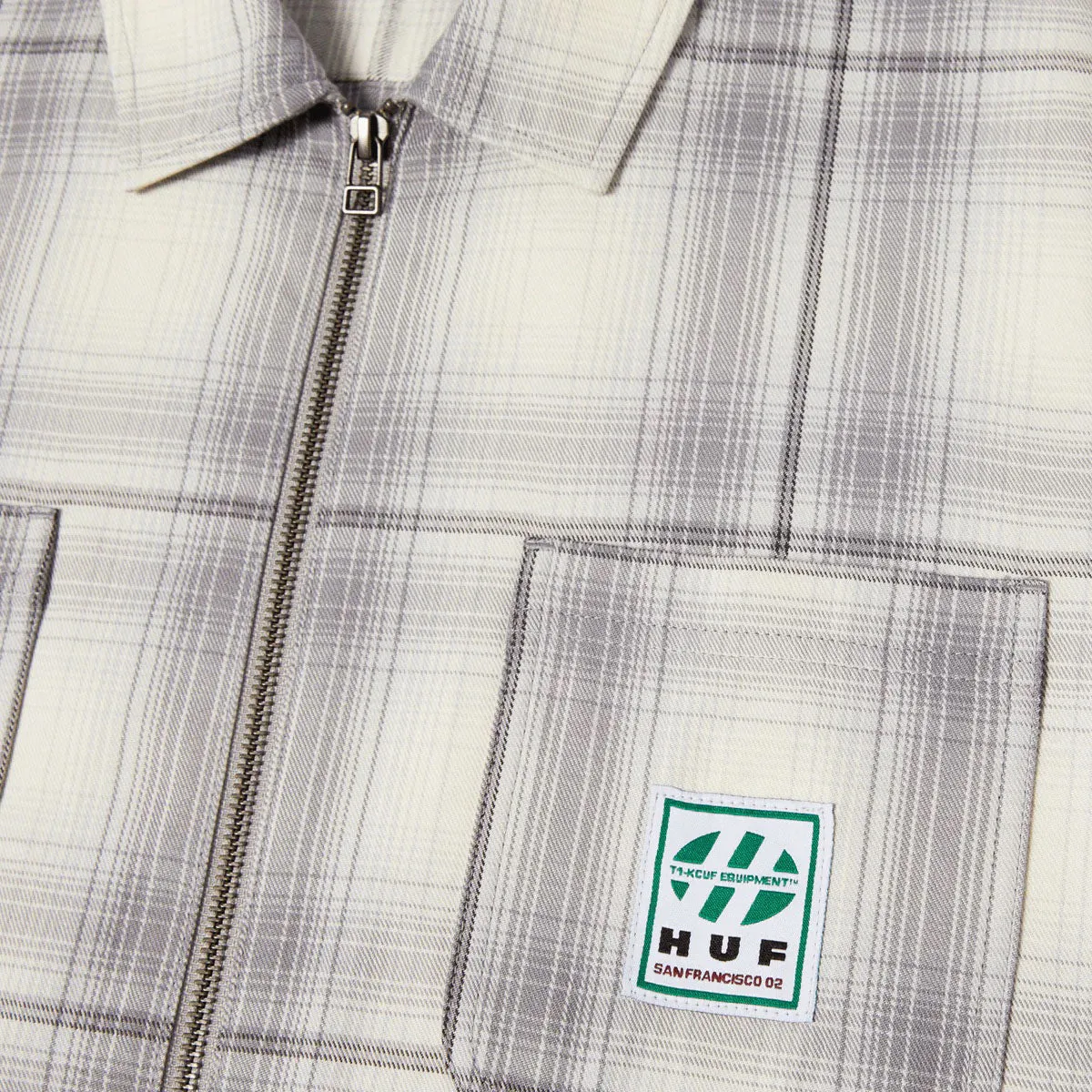 HUF Fillmore Plaid Shacket Jacket - Grey