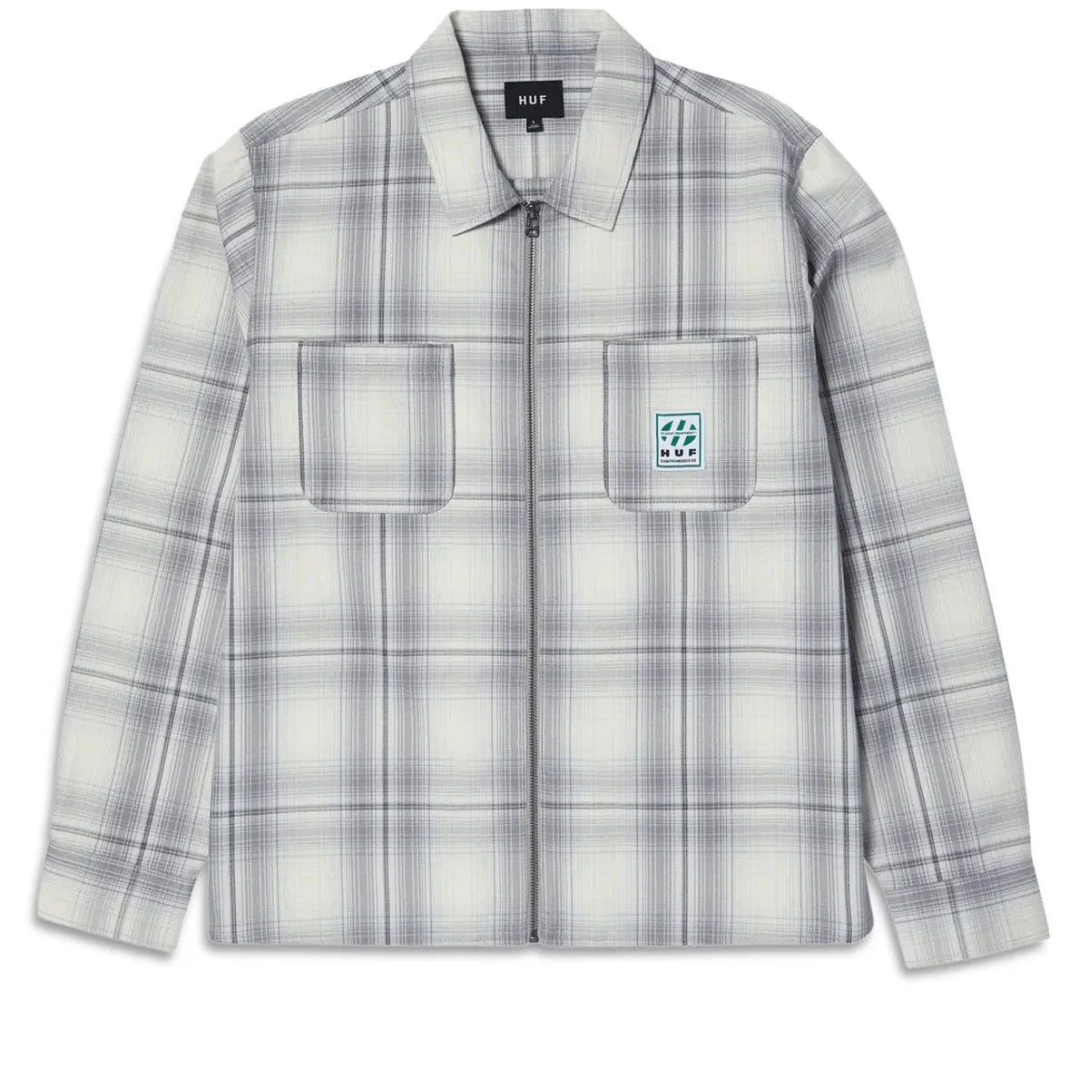 HUF Fillmore Plaid Shacket Jacket - Grey