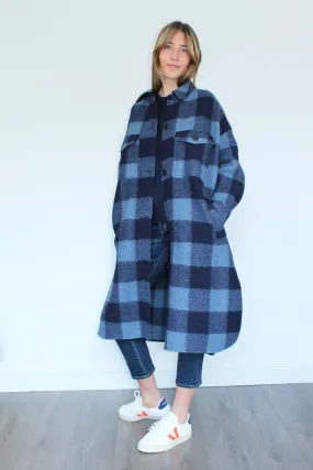 IM Fontizi Check Coat in Midnight